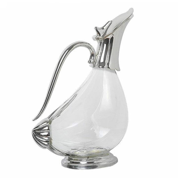 Καράφα Γυάλινη Επάργυρη