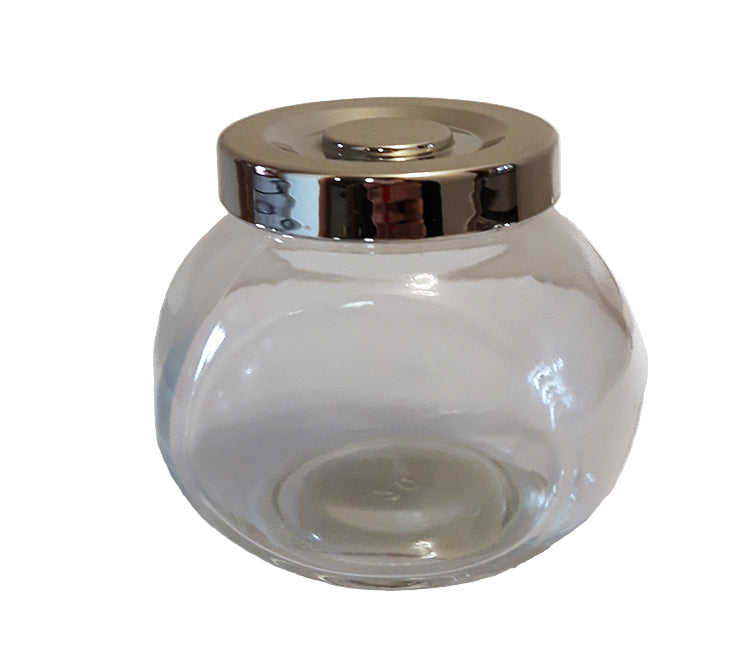 Βάζο Αποθήκευσης Αεροστεγές Γυάλινο με Μεταλλικό Καπάκι 8x5εκ