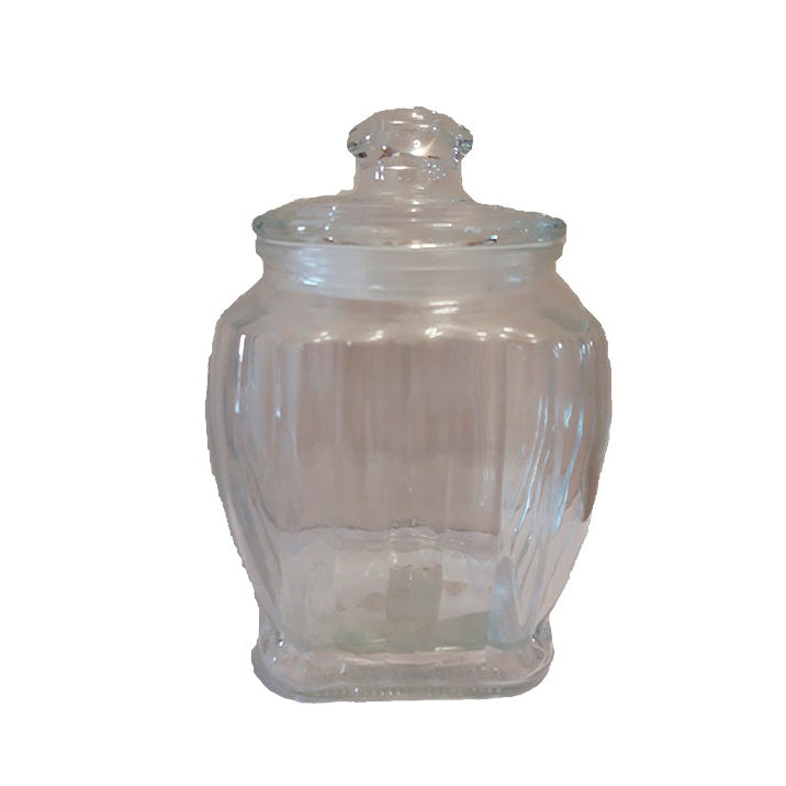 Μπισκοτοθήκη Γυάλινη με Καπάκι 19εκ