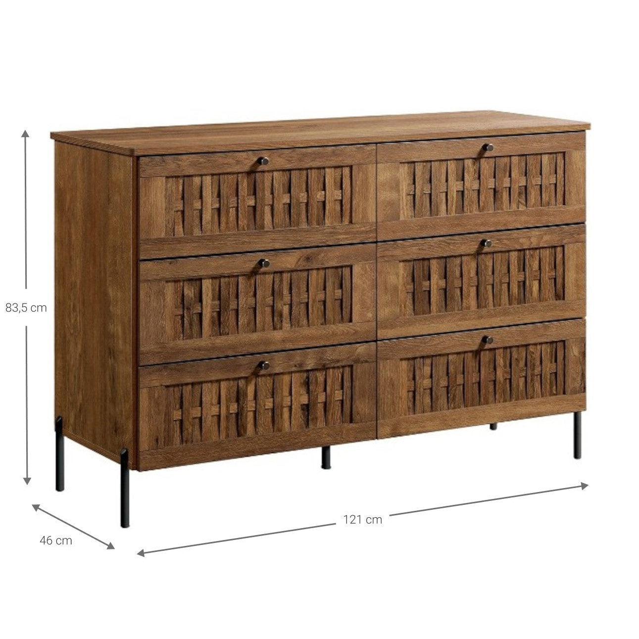 Συρταριέρα Elvendor Plus 121x46x83.5
