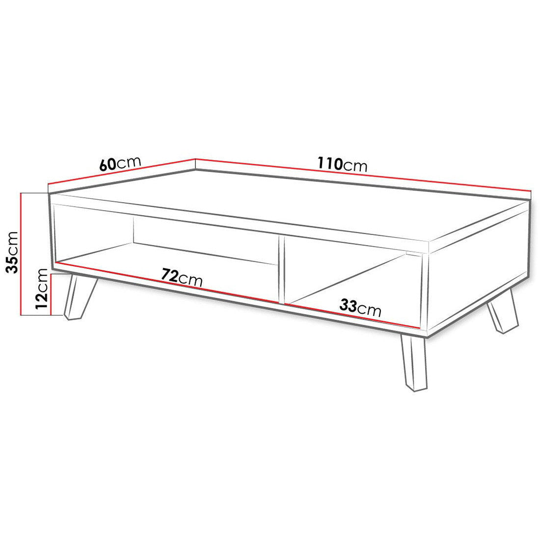 Lotta Coffee Table 110x60x35