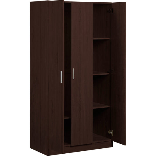 Ντουλάπα Wilson 3D Τρίφυλλη Wenge 90x45x180