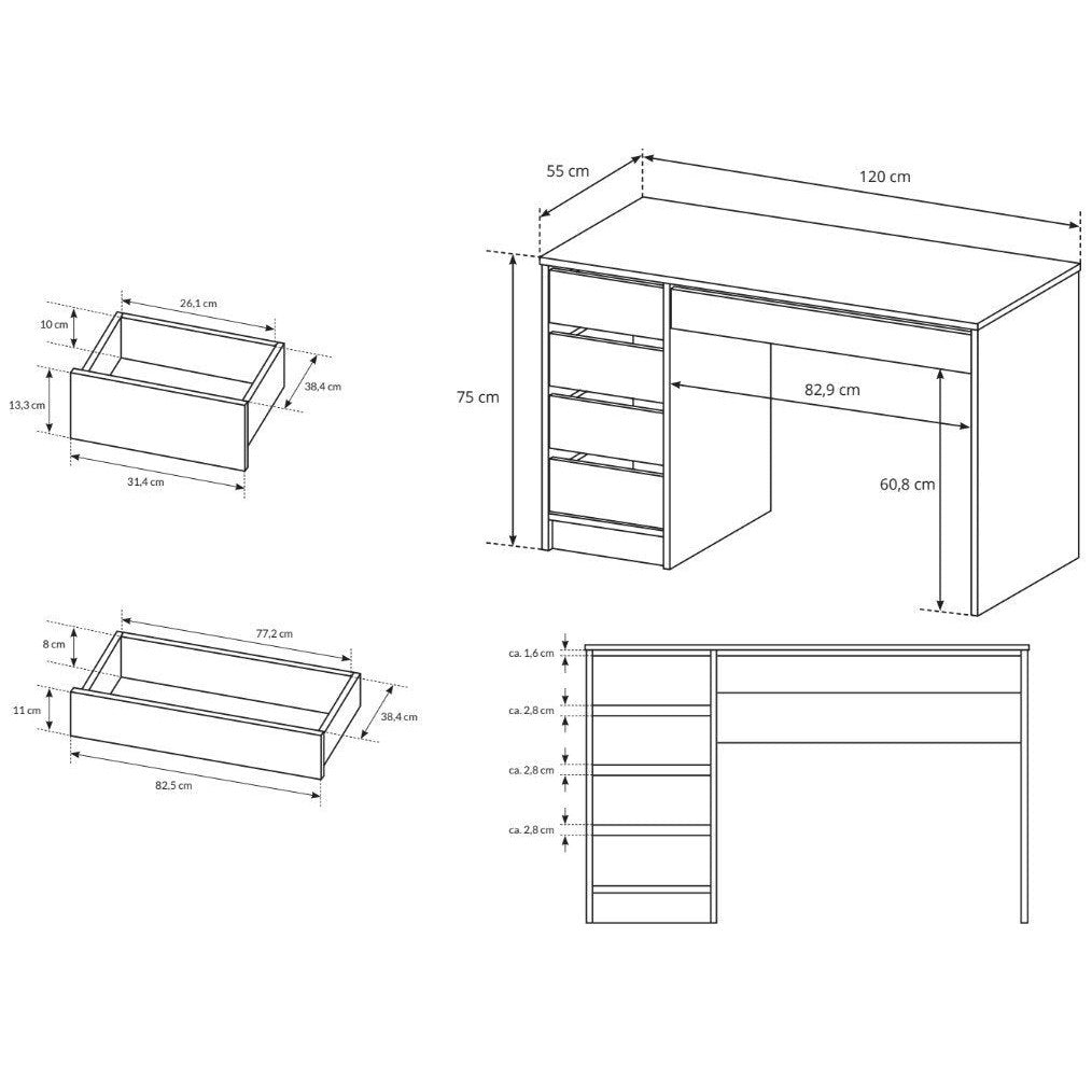 Τουαλέτα Courtney Cashmere 120x55x75