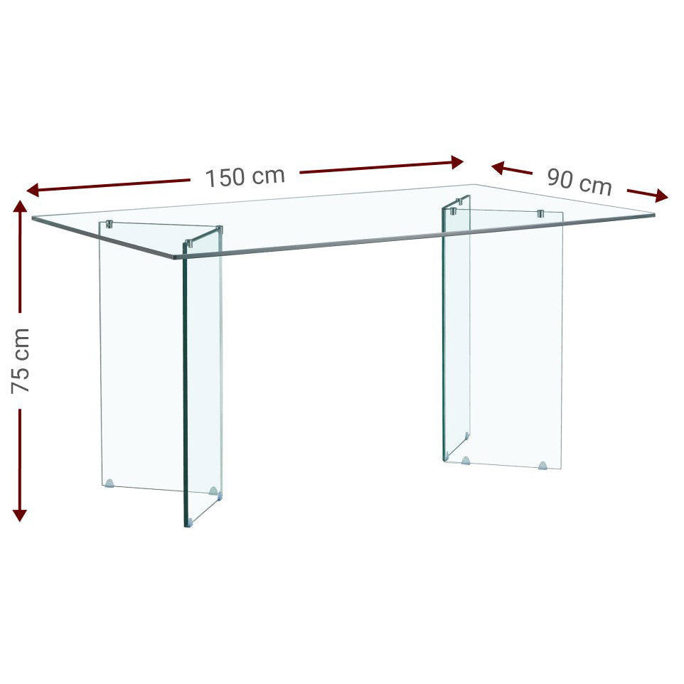 Τραπέζι Crystal 150x90x75