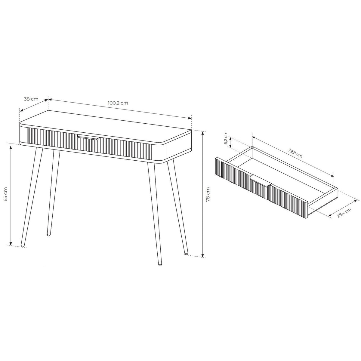 Τουαλέτα Lomer Μαύρο 100.2x38x78