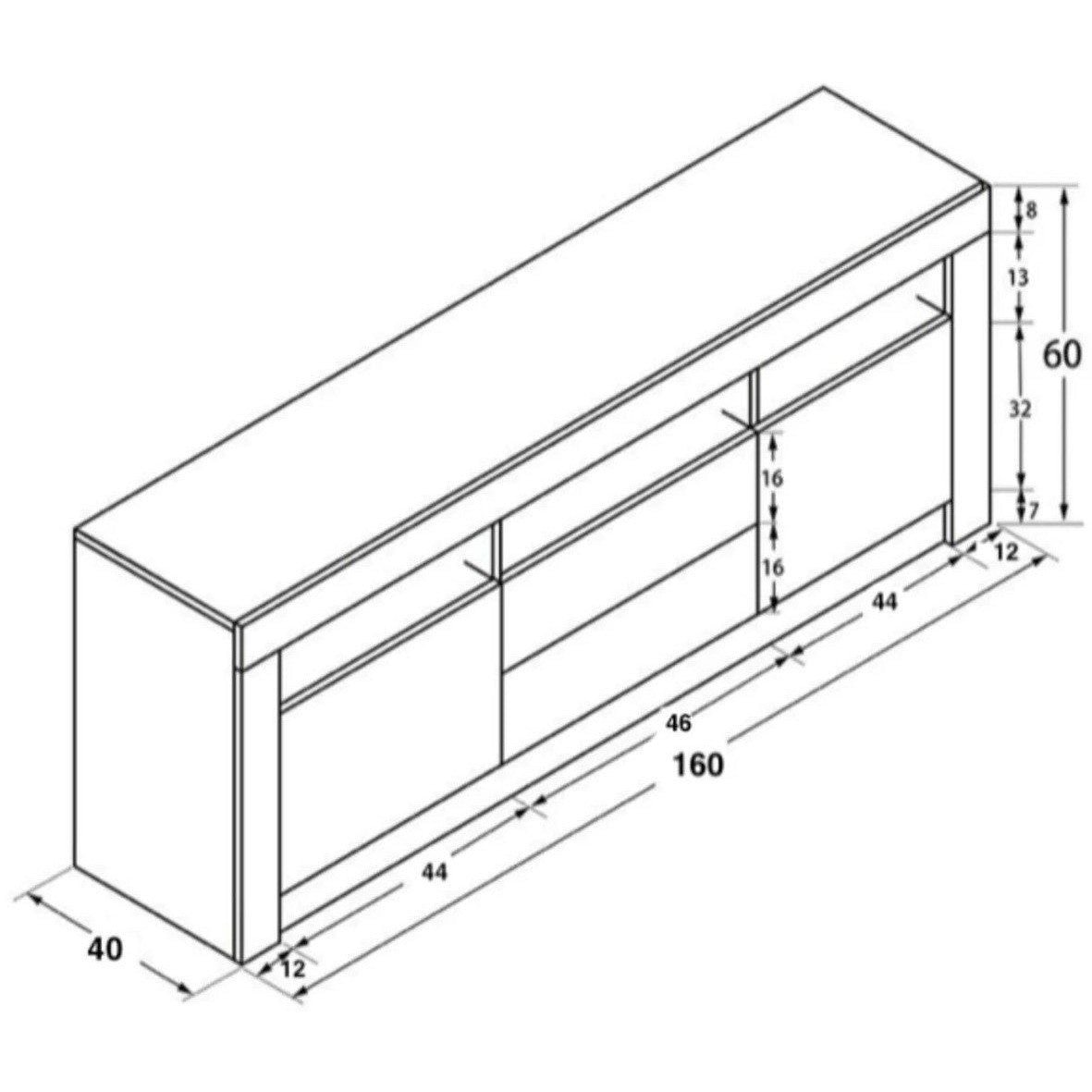 Spotlight Long TV Stand 160x40x60