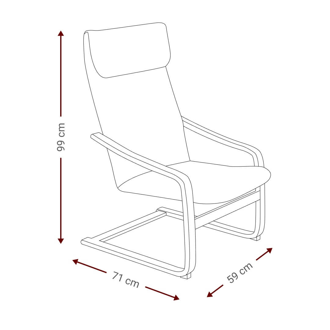 Relax Armchair Roy Black 59x71x99