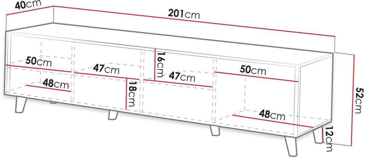 Έπιπλο Τηλεόρασης Vamos 200 200x40x52