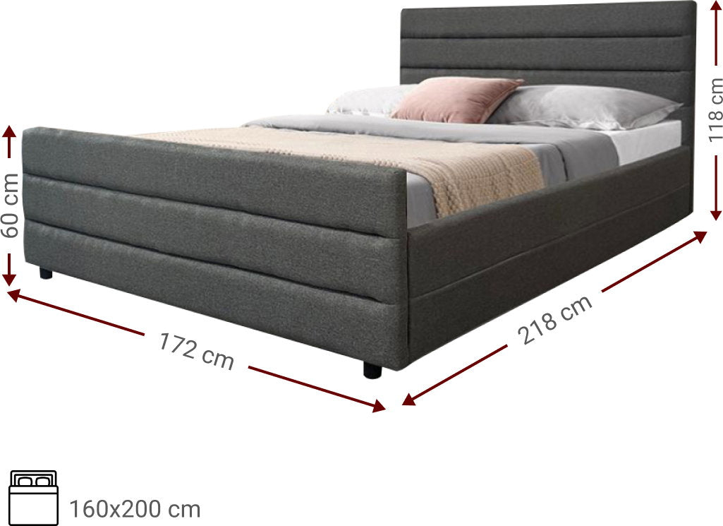Helen Upholstered Bed 160x200cm