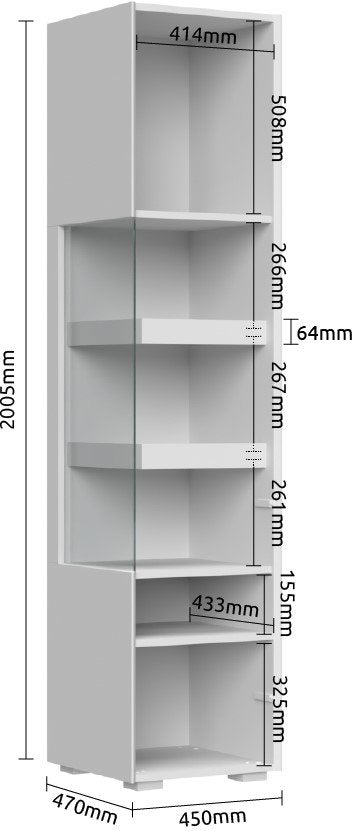 Tall Spike Display Cabinet 45x47x201