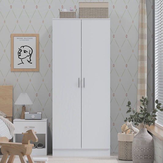 Ντουλάπα Wilson 2D Δίφυλλη Λευκό 60x45x180