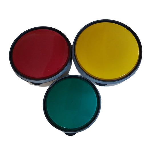 Σετ 3 Ανοξείδωτα Στρογγυλά Τάπερ με Πλαστικό Καπάκι