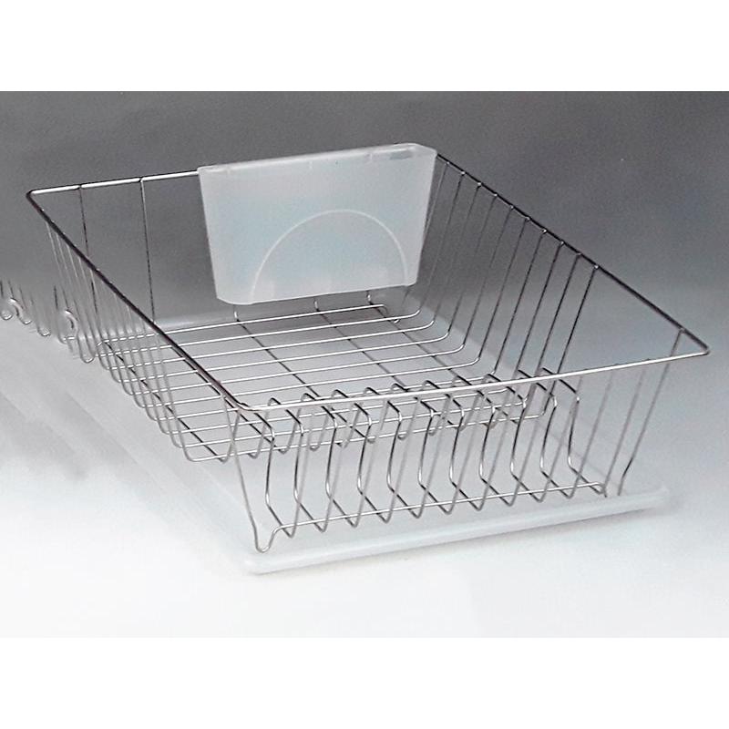 Πιατοθήκη Inox με Πλαστικό Δίσκο 43x35x14