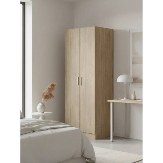 Ντουλάπα Wilson 2D Δίφυλλη Φυσικό 60x45x180