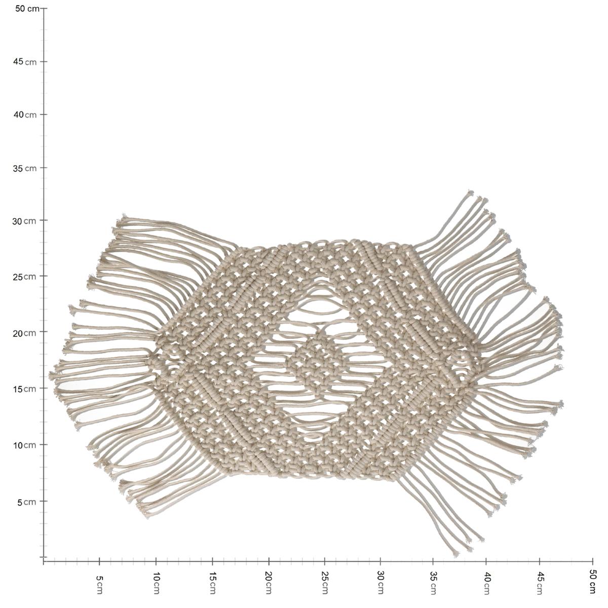 Σουπλά Μακραμέ Φυσικό Βαμβακερό 33x48εκ