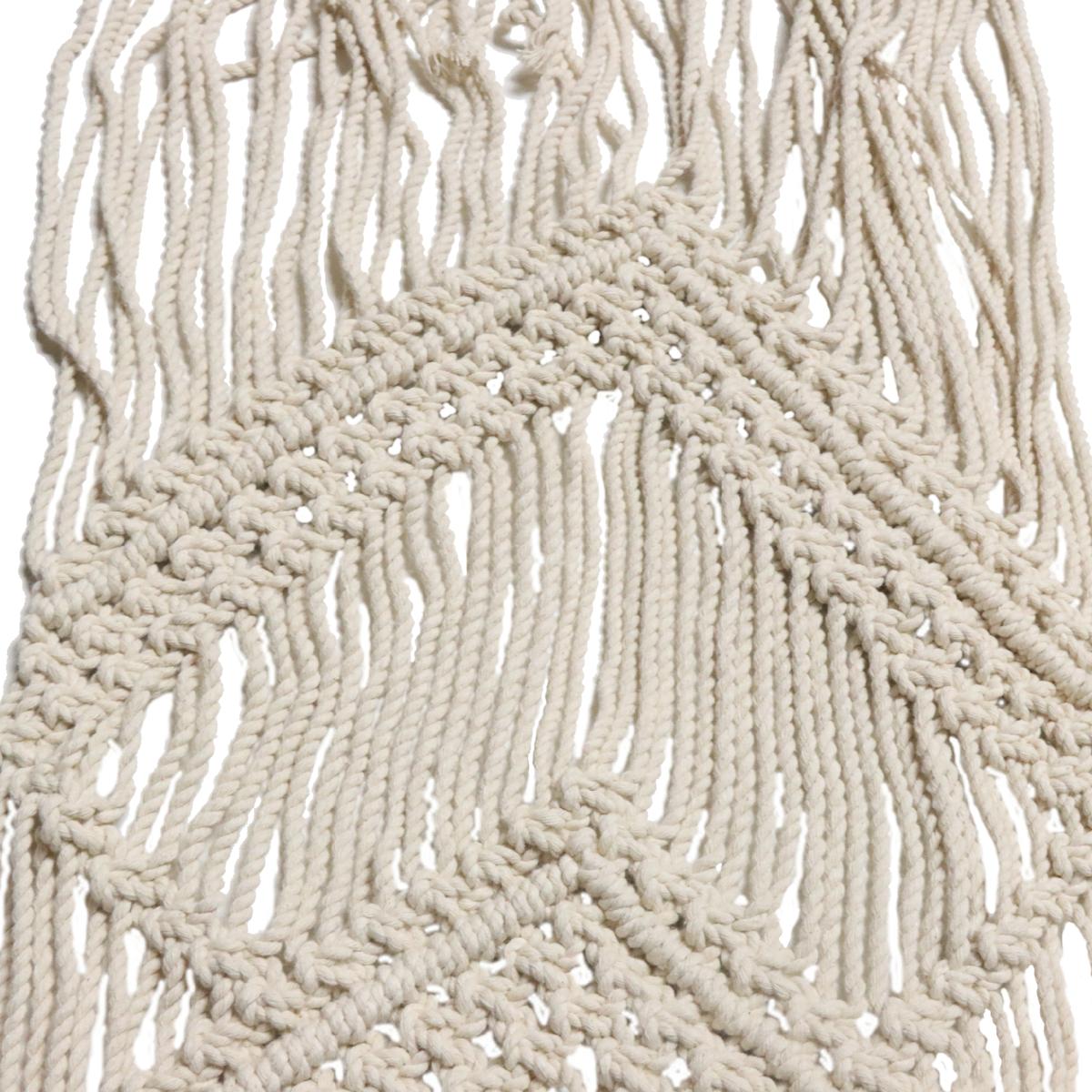 Ράνερ Τραπεζιού Μακραμέ Φυσικό Βαμβακερό 33x190εκ