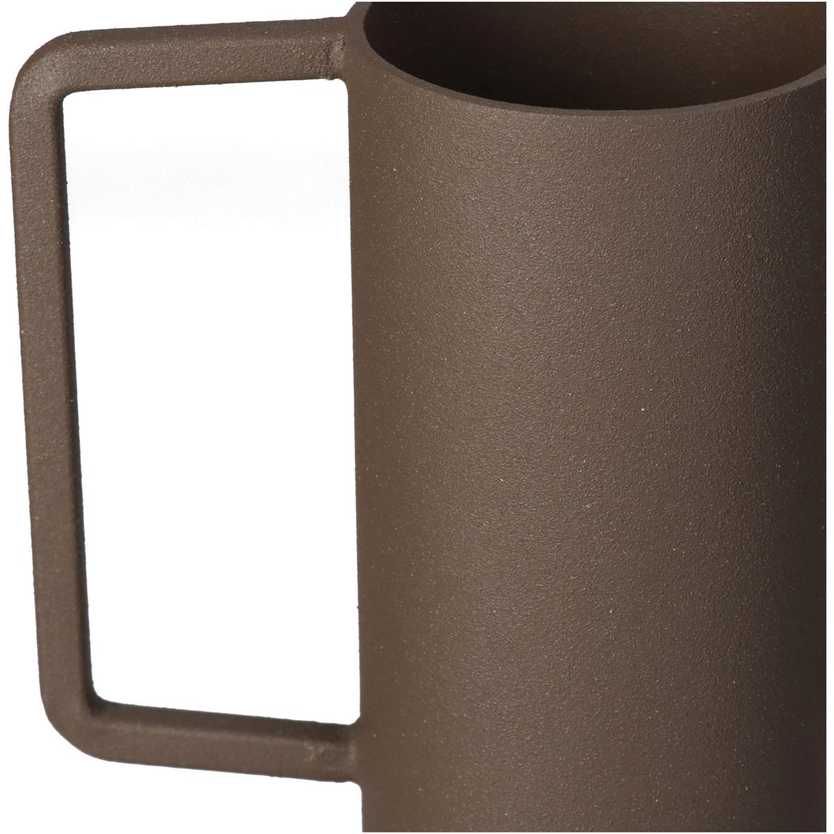 Βάζο Καφέ Μέταλλο 13x13x27