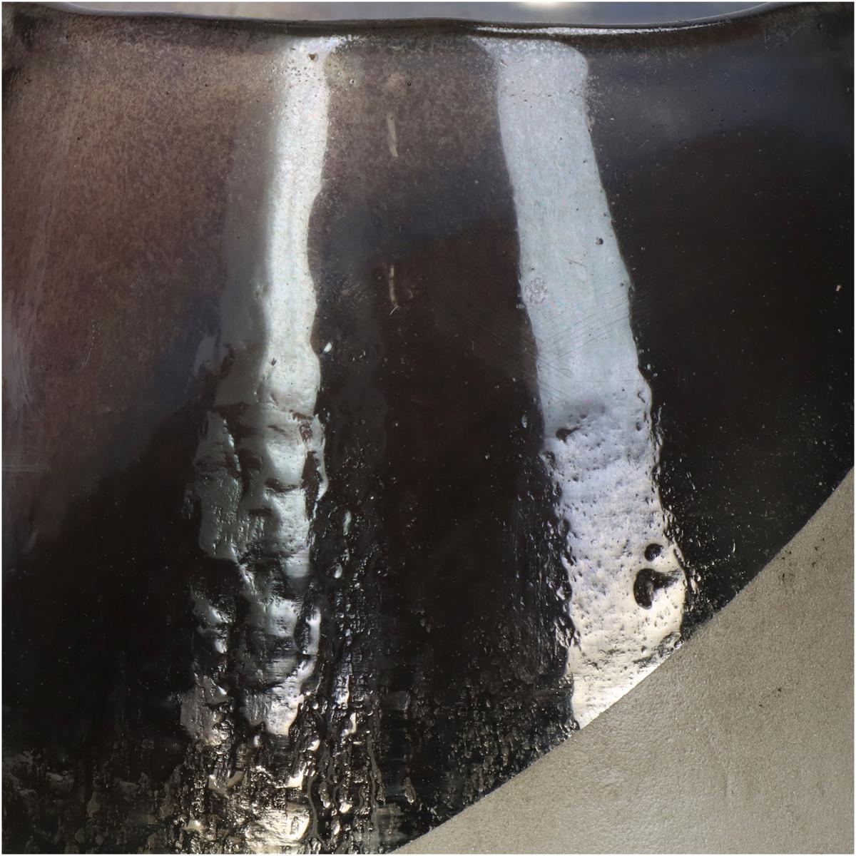 Κηροπήγιο Γκρι Γυαλί 11x11x9.5