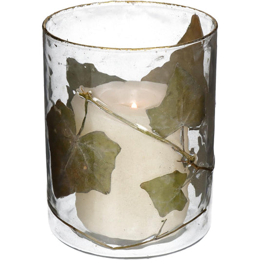 Κηροπήγιο Φύλλο Διάφανο Γυαλί 10x10x13