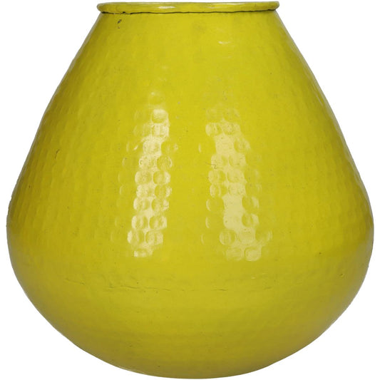 Βάζο Κίτρινο Αλουμίνιο 22x22x20