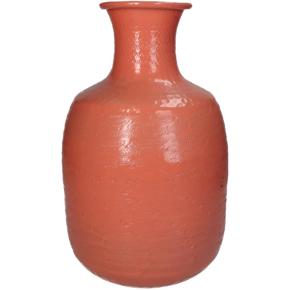 Βάζο Ροζ Αλουμίνιο 21x21x34