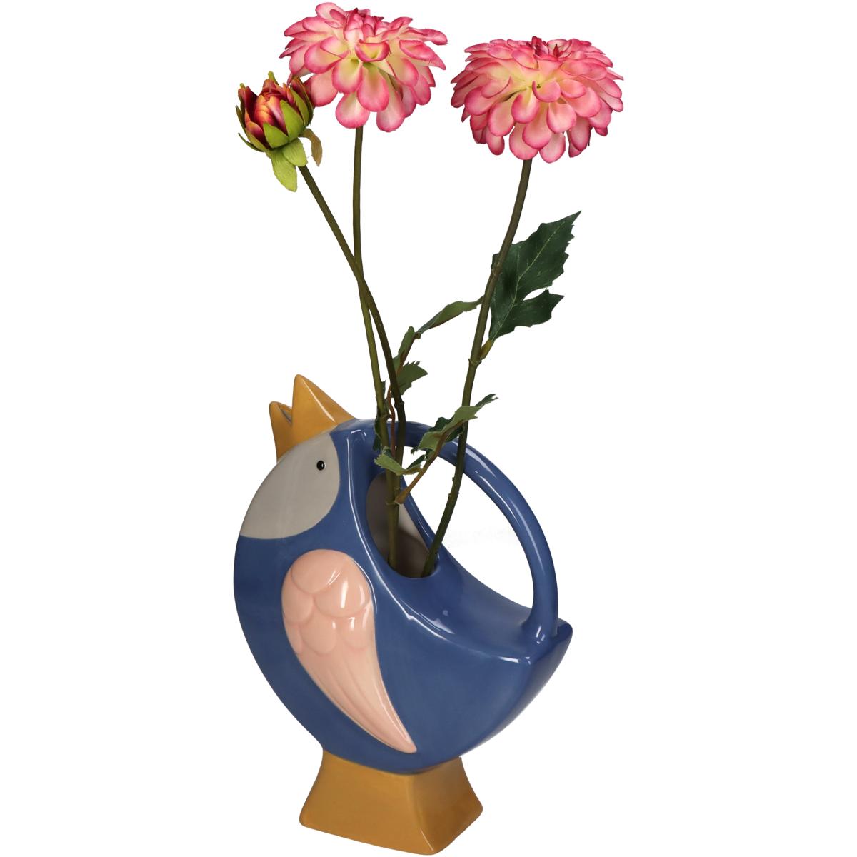 Βάζο Πουλί Πολύχρωμο Κεραμικό 18x9.7x24