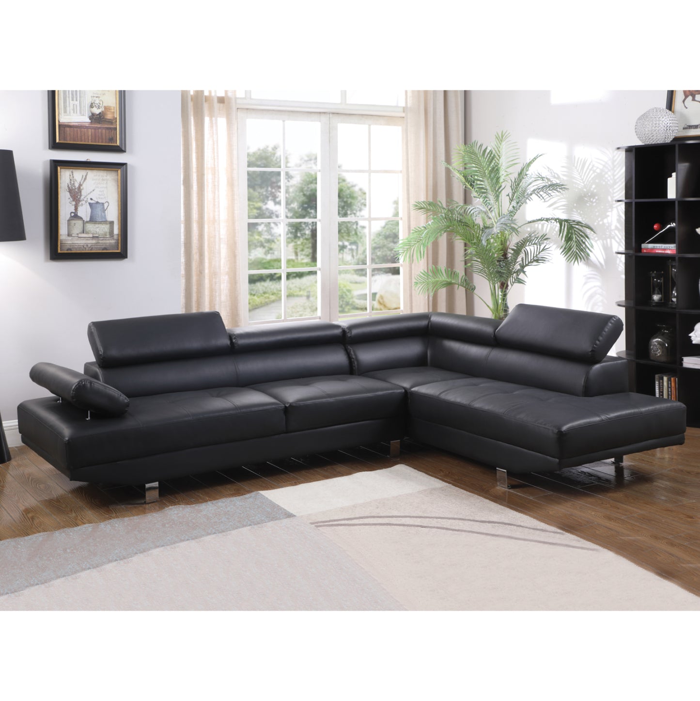 ΚΑΝΑΠΕΣ ΓΩΝΙΑ GORO ΔΕΞΙΑ ΑΠΟ ΜΑΥΡΟ PU 270x200x87