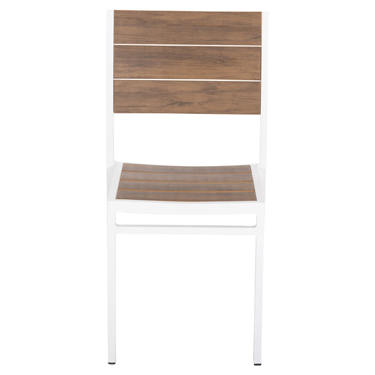 ΚΑΡΕΚΛΑ ΑΛΟΥΜΙΝΙΟΥ SAGA HM6063.01 ΛΕΥΚΗ ΜΕ POLYWOOD 46x52x86Υεκ.