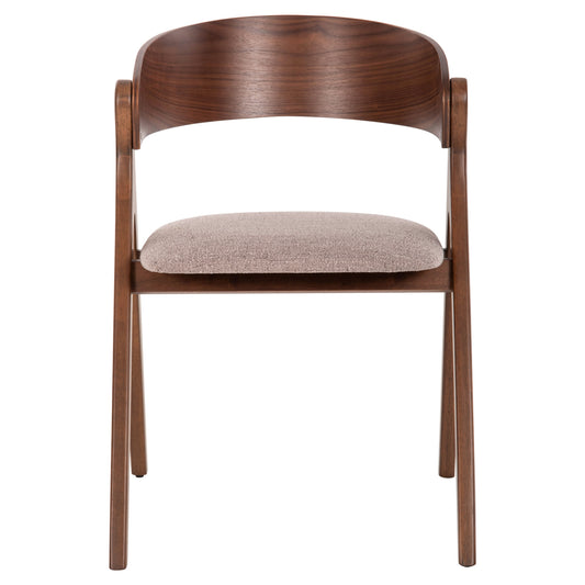 ΚΑΡΕΚΛΑ NEKKER RUBBERWOOD ΣΕ ΚΑΡΥΔΙ ΜΠΕΖ ΥΦΑΣΜΑ ΚΑΘΙΣΜΑ 56x55x78