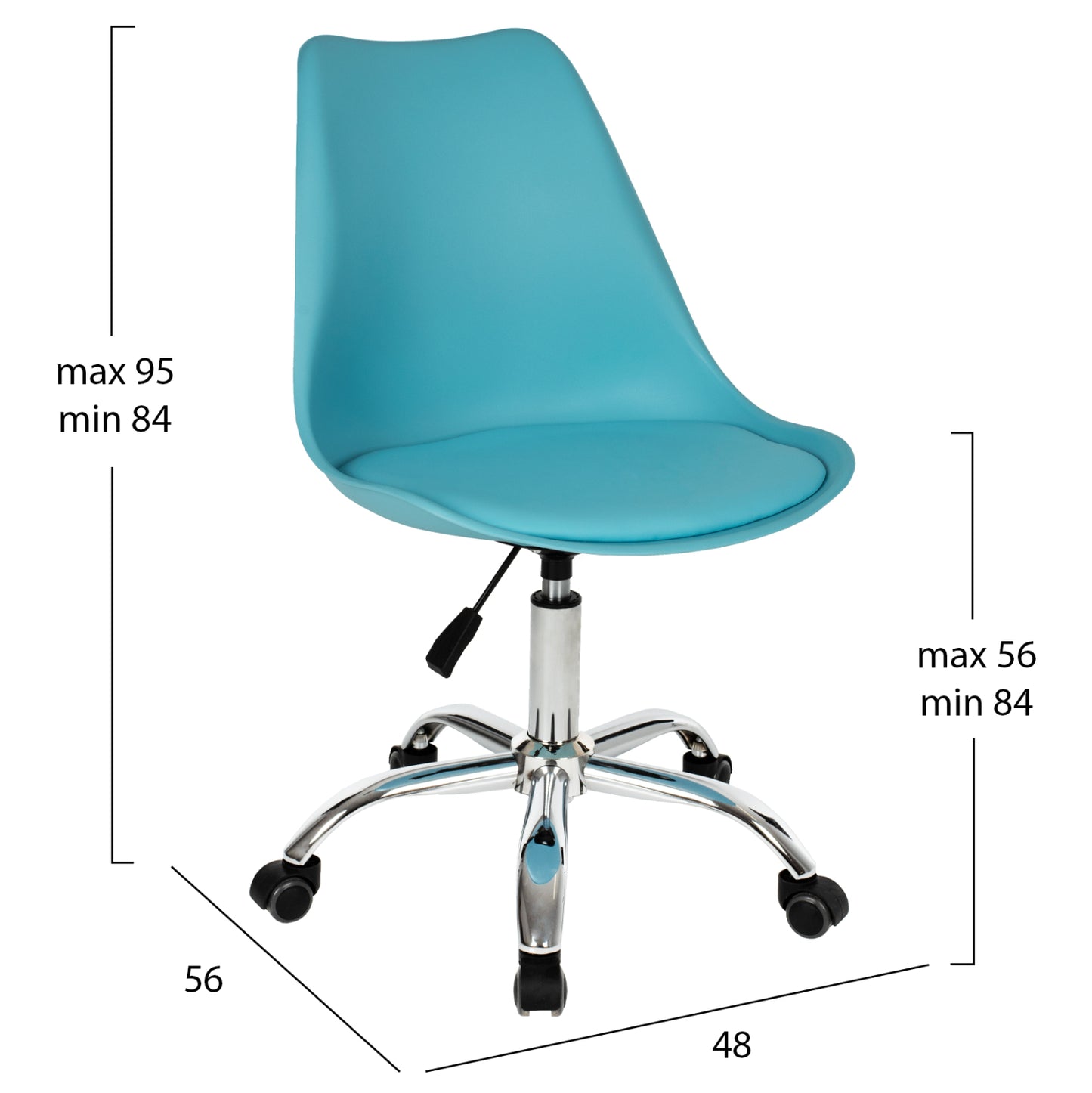 OFFICE CHAIR VEGAS BLUE 48x56x95