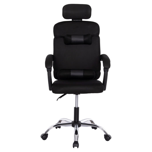 ΚΑΡΕΚΛΑ ΓΡΑΦΕΙΟΥ CRONER ΜΑΥΡΟ MESH ΜΕΤΑΛ. ΒΑΣΗ 58x99x120