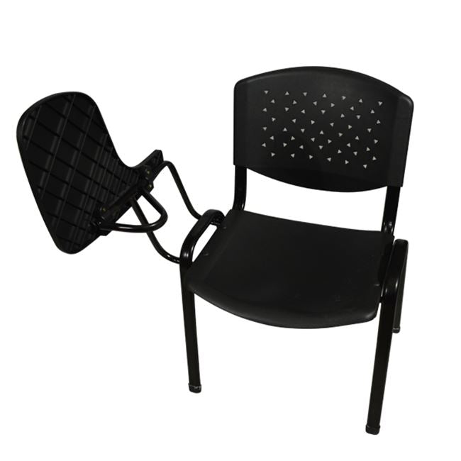 CONFERENCE CHAIR WITH POLYCARBONATE TABLET & METAL IN BLACK 52x55x77