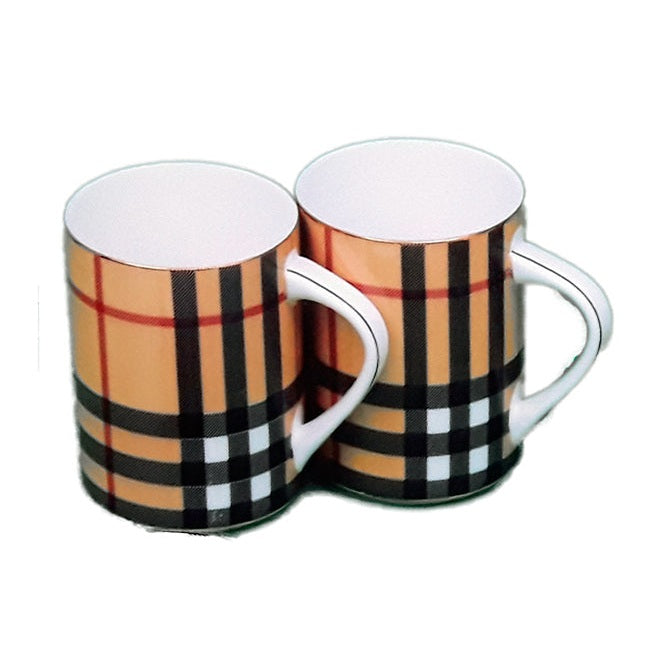 Σετ Κούπες Πορσελάνης Καρό