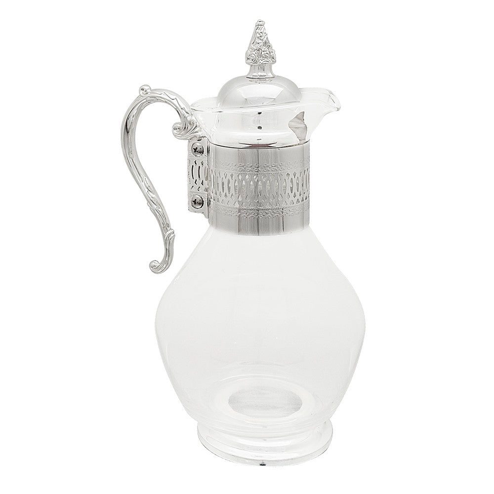 Κανάτα Γυάλινη Επάργυρη 1500ml