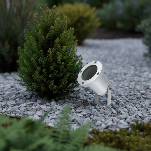 GARDELINI KLV-101-0003 Φωτιστικό Σποτ Κήπου για Φυτά & Δέντρα με Καρφωτή Βάση για Λάμπα MR16 με Ντουί GU10 AC 220-240V Αδιάβροχο IP65 - Λευκό Ματ - Μ10 x Π10 x Υ30