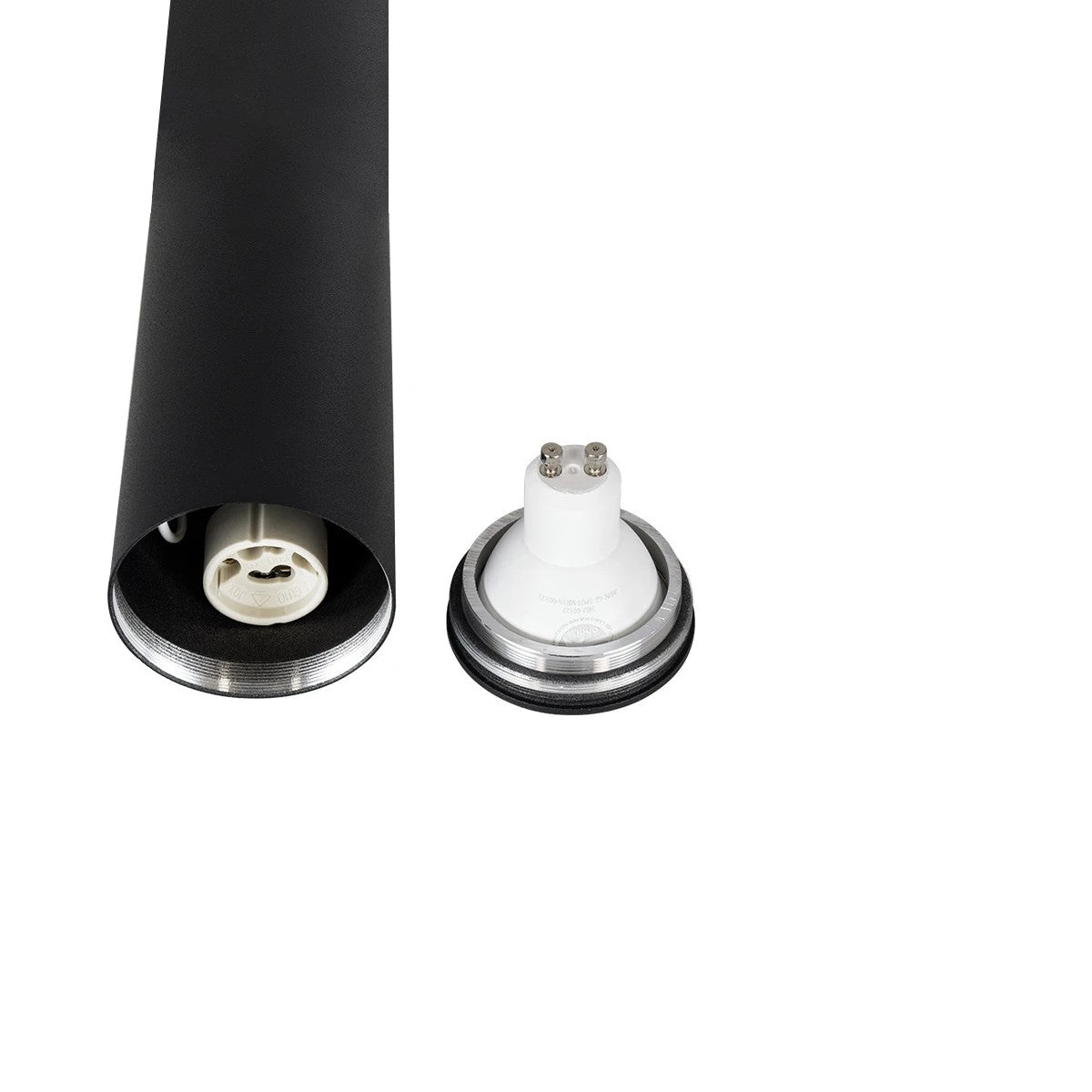 DUCT KLV-101-0050 Downlight Spot Luminaire for MR16 Bulb with GU10 Socket AC 220-240V IP20 - Matte Black - L6 x W6 x H15