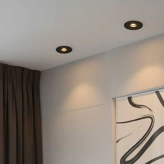 PINADO KLV-101-0126 Χωνευτό Φωτιστικό Downlight Σποτ LED 7W 840lm 15° AC 220-240V IP20 Θερμό Λευκό 2700K - Bridgelux COB Chip & TÜV SÜD Driver - Μαύρο Ματ - Μ8.3 x Π8.3 x Υ8.2 / Q7.3