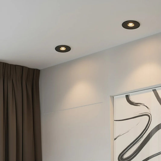 PINADO KLV-101-0128 Χωνευτό Φωτιστικό Downlight Σποτ LED 7W 875lm 15° AC 220-240V IP20 Φυσικό Λευκό 4500K - Bridgelux COB Chip & TÜV SÜD Driver - Μαύρο Ματ - Μ8.3 x Π8.3 x Υ8.2 / Q7.3