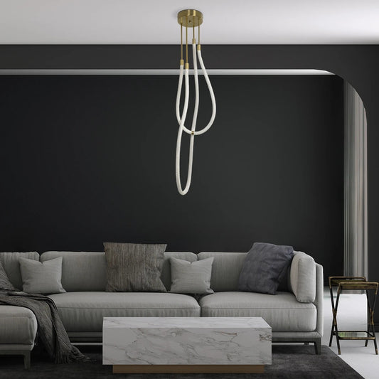 GLOW KLV-101-0153 Φωτιστικό Οροφής LED 42W 4200lm 360° AC 220-240V IP20 Ρυθμιζόμενο Λευκό CCT με Χειριστήριο από 2700K έως 6000K Dimmable - Lumileds SMD Chip - Χρυσό Πλατίνα - Μ50 x Π50 x Υ70