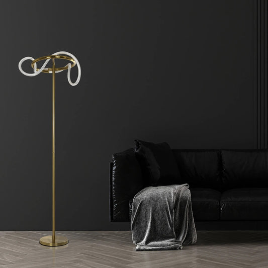 GLOW KLV-101-0174 Επιδαπέδιο Φωτιστικό LED 30W 3000lm 360° AC 220-240V IP20 Ρυθμιζόμενο Λευκό CCT με Αφή 2700K/4500K/6000K Dimmable - Lumileds SMD Chip - Χρυσό Πλατίνα - Μ45 x Π45 x Υ160