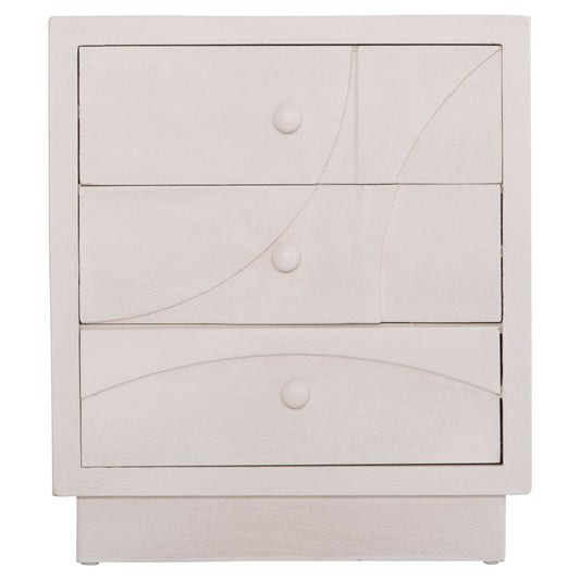 ΚΟΜΟΔΙΝΟ SANTORINI MDF ΣΕ ΥΠΟΛΕΥΚΟ ΧΡΩΜΑ 3 ΣΥΡΤΑΡIA 48x38x55,5