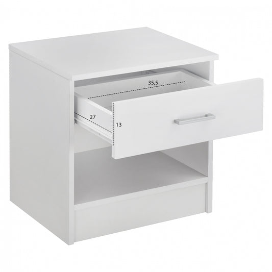 ΚΟΜΟΔΙΝΟ ΜΕ 1 ΣΥΡΤΑΡΙ LANEY ΛΕΥΚΟ 45x35,5x47
