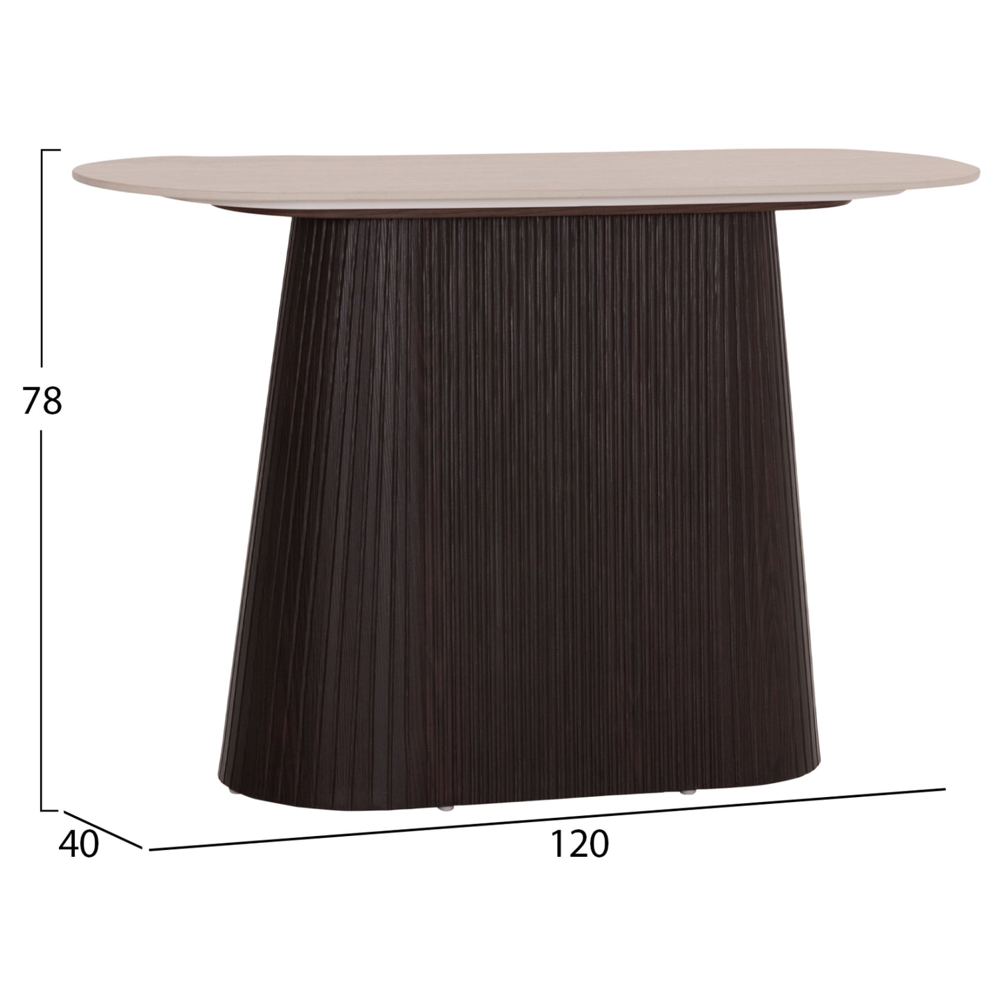 ΚΟΝΣΟΛΑ CATER ΚΕΡΑΜΙΚΟ TOP ΟΨΗ ΤΡΑΒΕΡΤΙΝΑΣ MDF ΒΑΣΗ 120x40x78