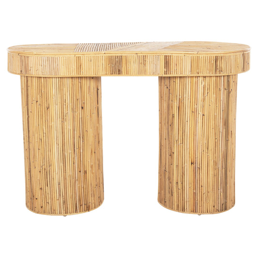 ΚΟΝΣΟΛΑ ΟΒΑΛ GATSBY ΦΥΣΙΚΟ RATTAN ΣΕ ΦΥΣΙΚΟ ΧΡΩΜΑ 110x45x74,5