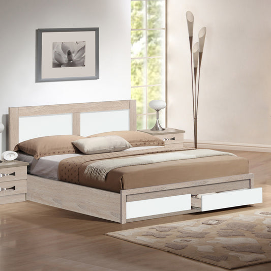 ΚΡΕΒΑΤΙ CAPRI ΜΕ 2 ΣΥΡΤΑΡΙΑ SONAMA ΛΕΥΚΟ ΓΙΑ ΣΤΡΩΜΑ 150x200εκ