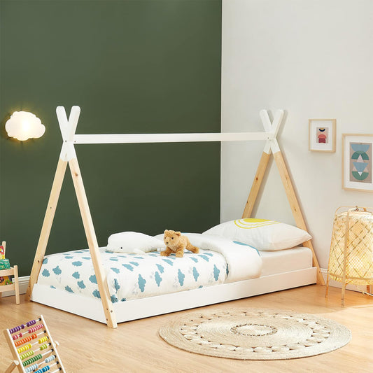 ΚΡΕΒΑΤΙ ΠΑΙΔΙΚΟ MUNK τ.MONTESSORI ΞΥΛΟ ΠΕΥΚΟΥ ΦΥΣΙΚΟ ΛΕΥΚΟ 190x90εκ