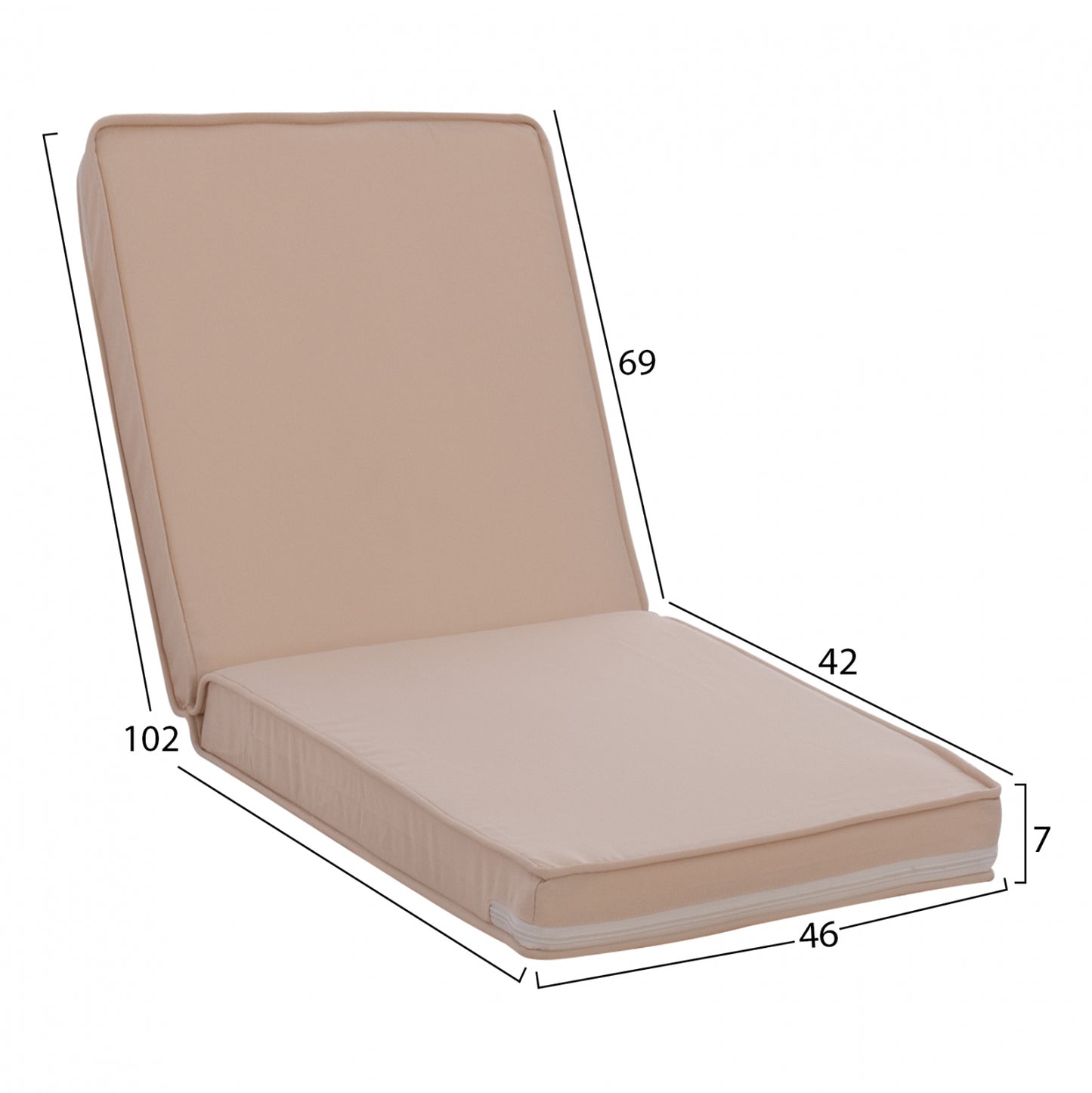 ΜΑΞΙΛΑΡΙ ΚΑΡΕΚΛΑΣ ΜΕ ΠΛΑΤΗ POLYESTER CHIOS ΜΠΕΖ 110x46x6