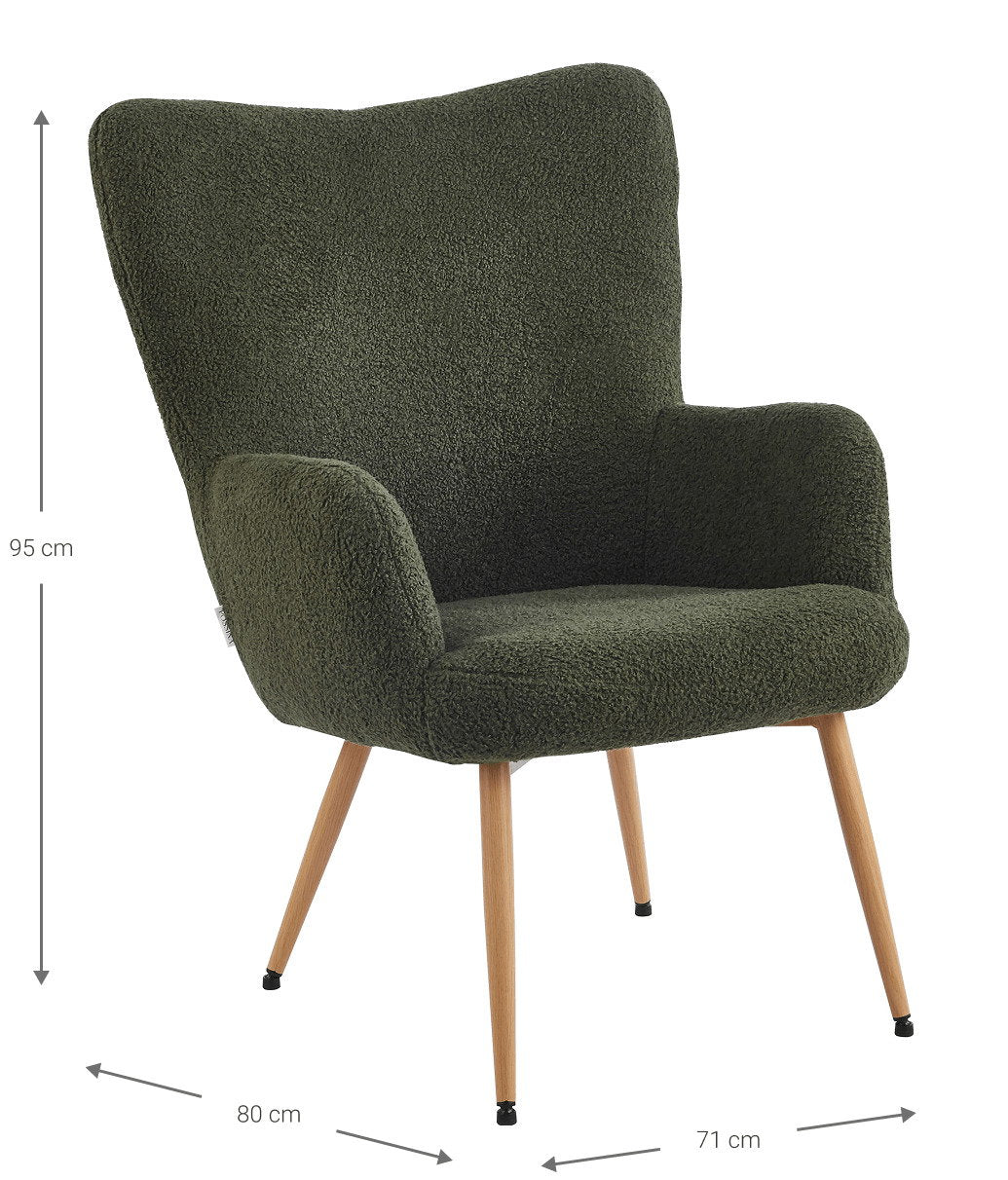 Πολυθρόνα Lunelle Λαδί 71x80x95