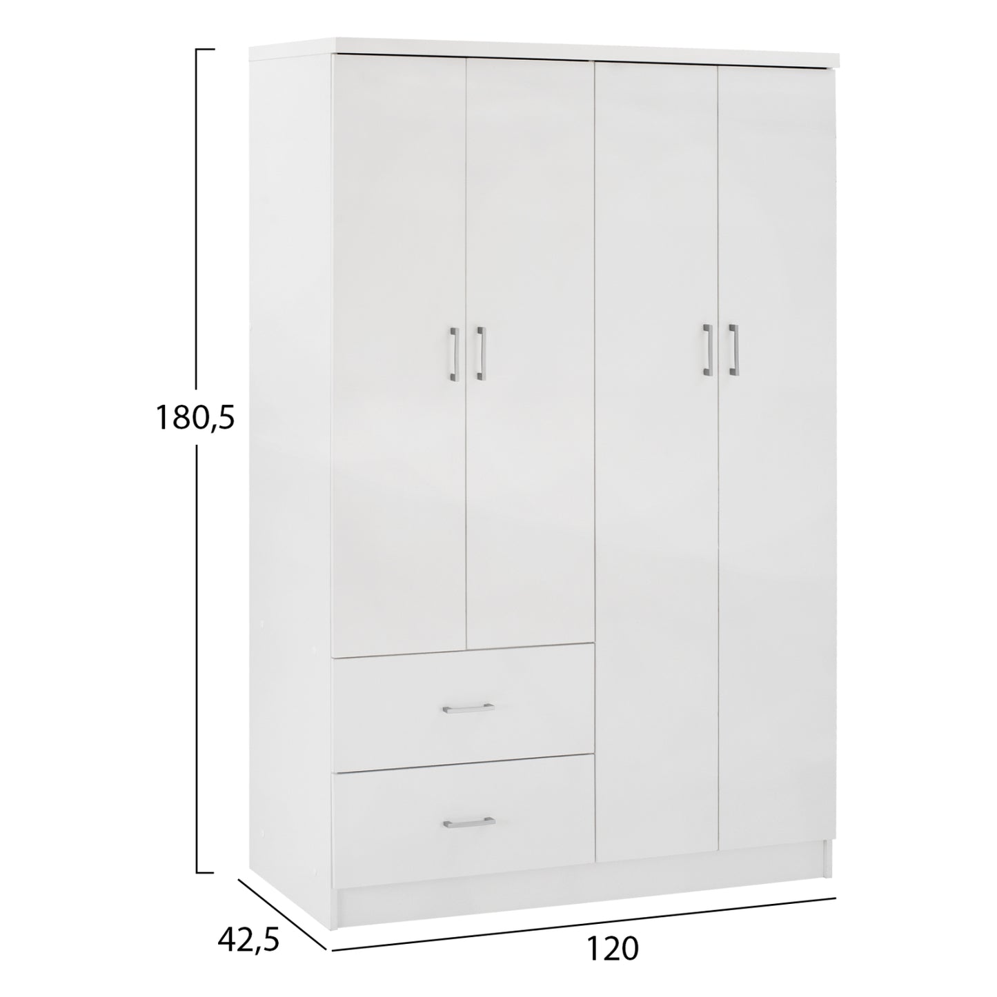 ΝΤΟΥΛΑΠΑ 4ΦΥΛΛΗ ME 2 ΣΥΡΤΑΡΙΑ BLAKELY ΛΕΥΚΗ 120x42,5x180,5