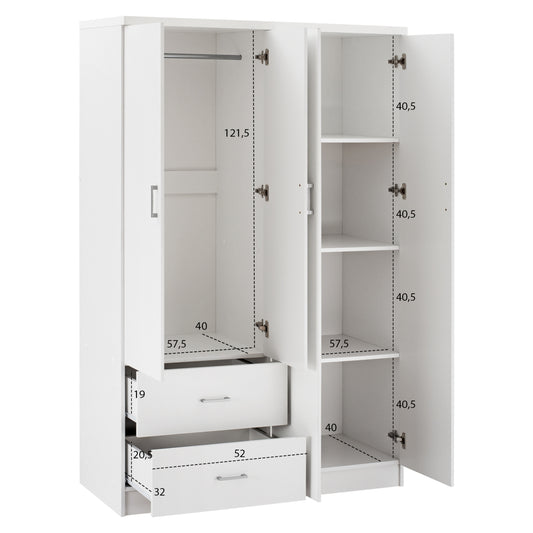 ΝΤΟΥΛΑΠΑ 4ΦΥΛΛΗ ME 2 ΣΥΡΤΑΡΙΑ BLAKELY ΛΕΥΚΗ 120x42,5x180,5